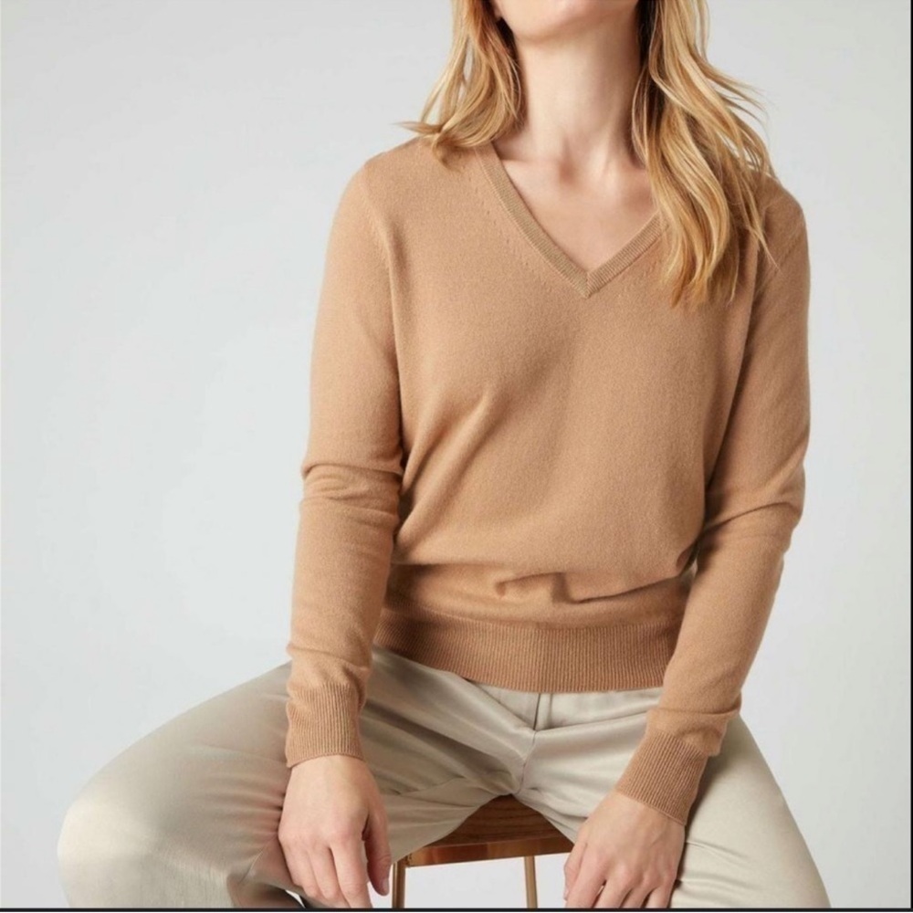 Banana Republic Extra Fine Merino Wool Sweater in desert camel